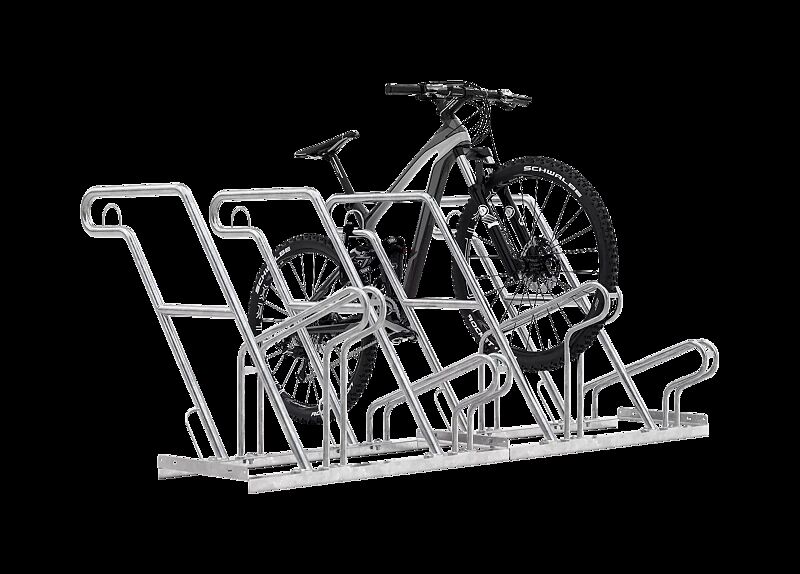 Fahrradständer NORWALK, einseitig, 4 Stellplätze, 4 Anlehnbügel
