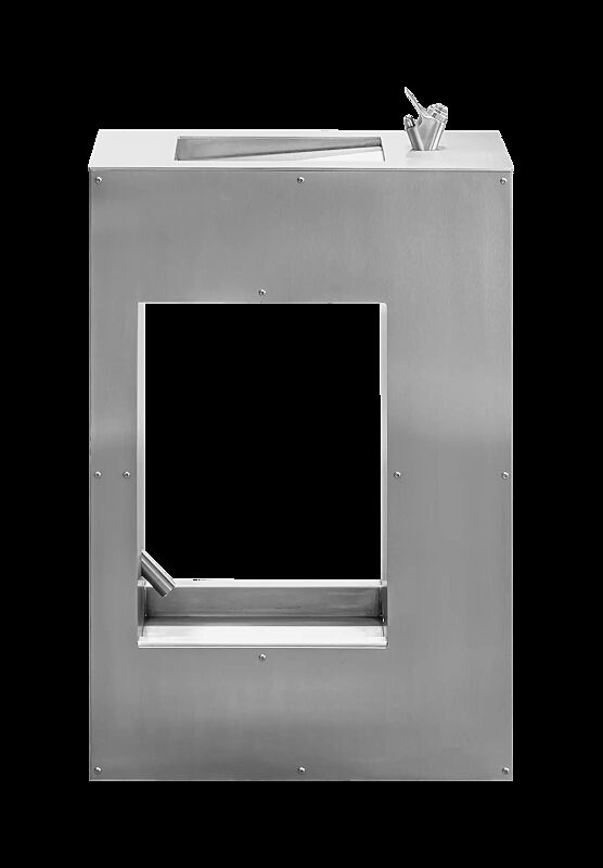 Trinkbrunnen LURAS mit Hundetrinkschale, aus Edelstahl