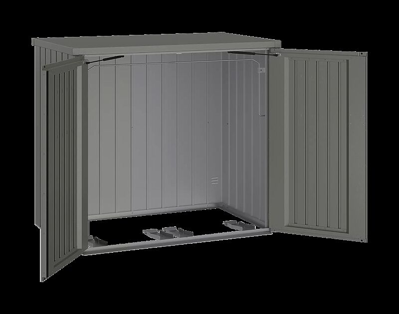 Müllbehälterschrank ALEX® DUO in quarzgrau-metallic