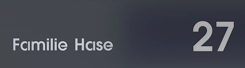 Beschriftungsblende mit Durchgravur, aus Aluminium, RAL 7016 anthrazitgrau