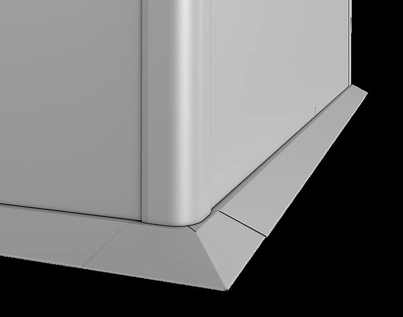 Mähkante für Hochbeet X-DESIGN, B x T 2000 mm x 500 mm, in silber-metallic