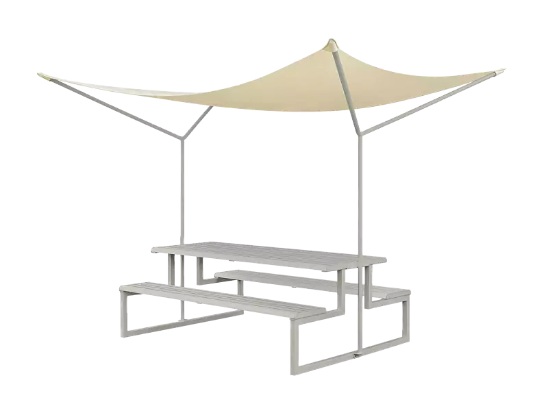 Freizeitüberdachung MANTUA, in RAL 7032 kieselgrau