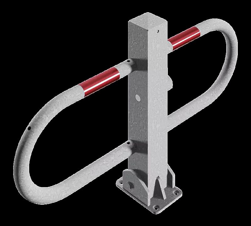 Parkbügel GREZ, feuerverzinkt, mit Dreikantschloss