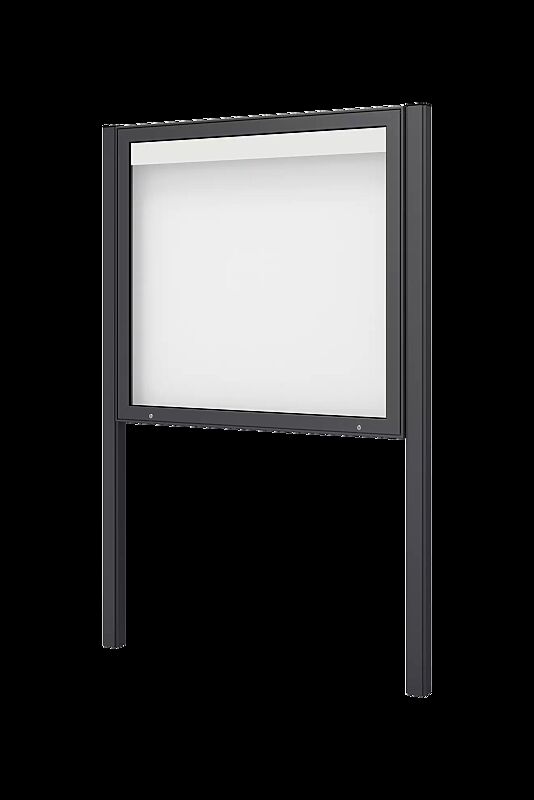 Schaukasten IKARIA zum Einbetonieren, für 15 x DIN A4, in DB 703 eisenglimmer