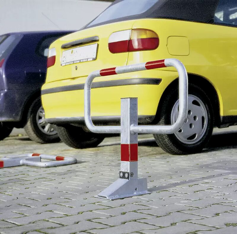 Parkbügel SERRES zum Aufdübeln, mit Reflexstreifen, feuerverzinkt