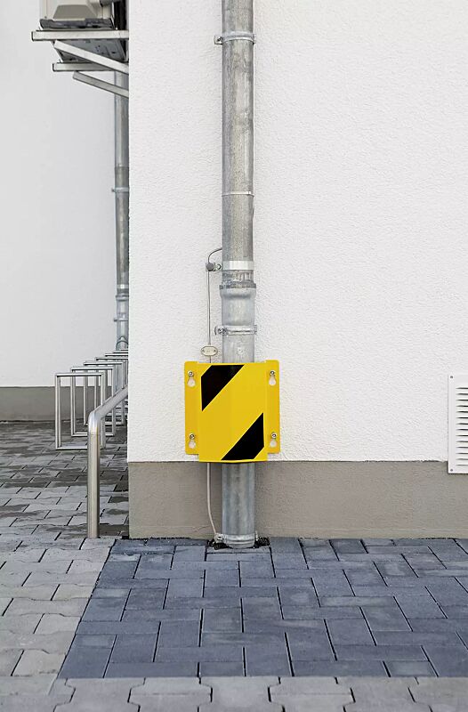 Rohrschutzbügel AUTUN, Höhe 300 mm, in RAL 1023 verkehrsgelb