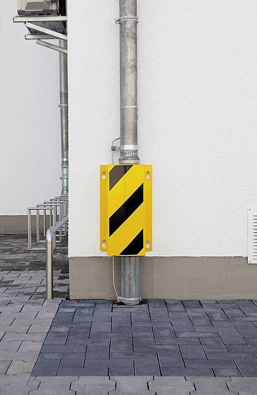 Rohrschutzbügel AUTUN, Höhe 500 mm, in RAL 1023 verkehrsgelb