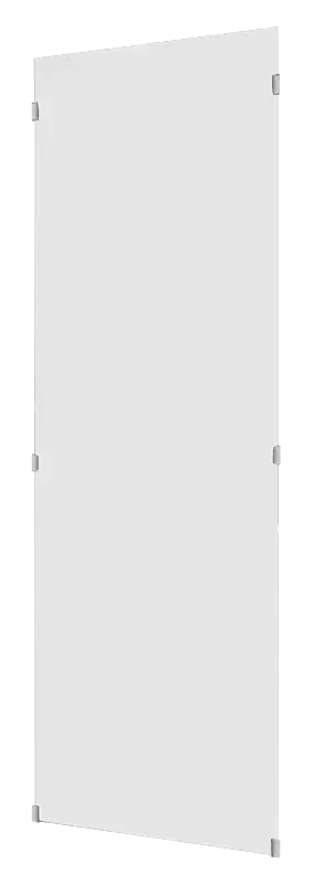 Seitenwand aus ESG Klarglas mit Glasklemmhaltern