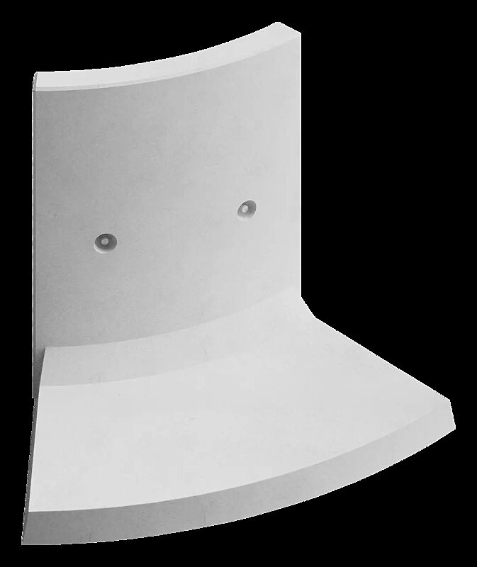 Stützwand MIURA CURVED, konvex gebogen 45°, B x T x H 1000 x 850 x 1250 mm