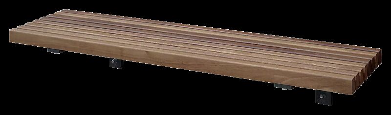 Sitzbank NORS zur Wandbefestigung, Stahlteile in RAL 7016 anthrazitgrau