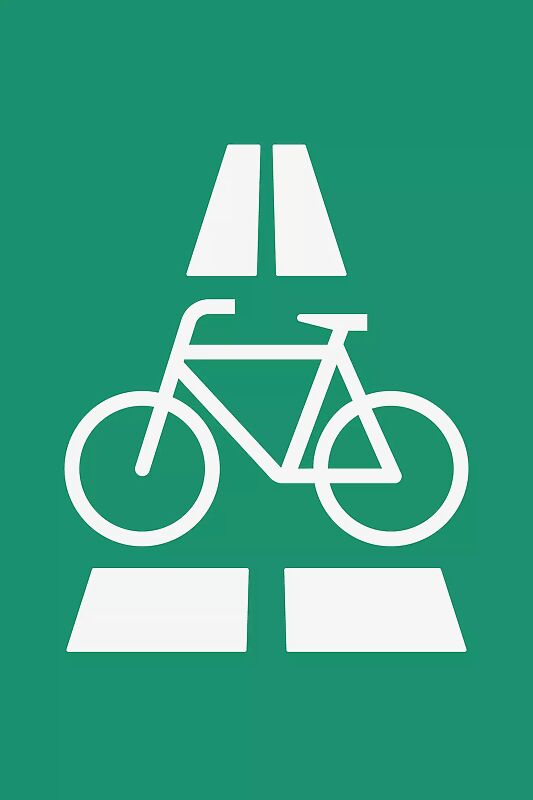 Thermoplastische Markierung RADSCHNELLWEG, 600 x 900 mm