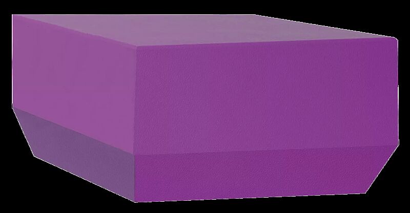 Sitzbank JUST small, Ausführung links, in RAL 4006 verkehrspurpur