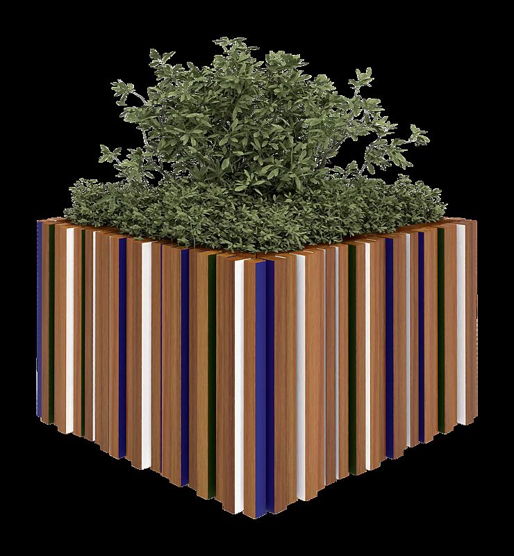 Pflanzbehälter SECUNDO RELIEVO, 500 Liter, aus Cortenstahl