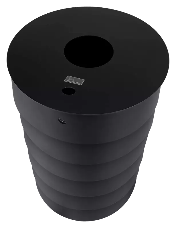 Abfallbehälter COLDEN mit Ascher, in RAL 7016 anthrazitgrau