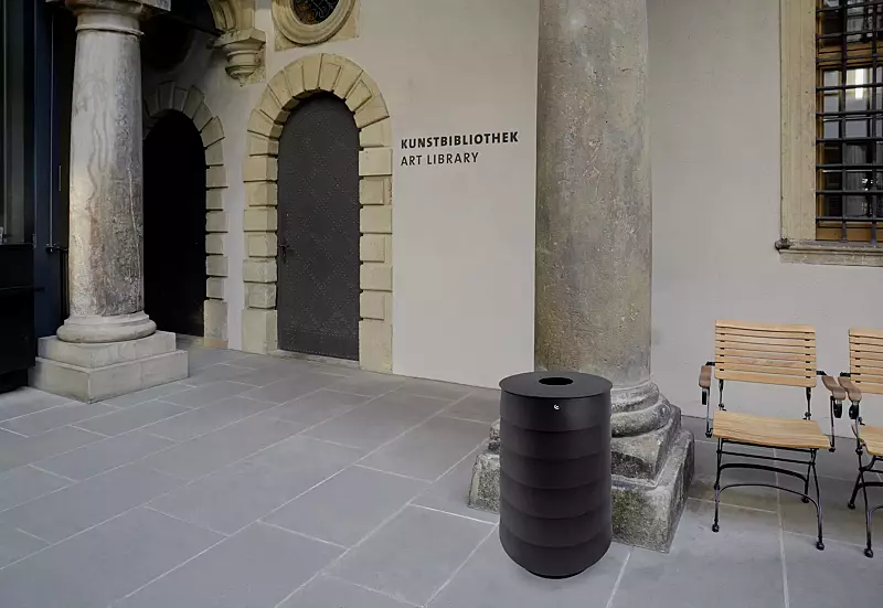 Abfallbehälter COLDEN ohne Ascher, in RAL 7016 anthrazitgrau