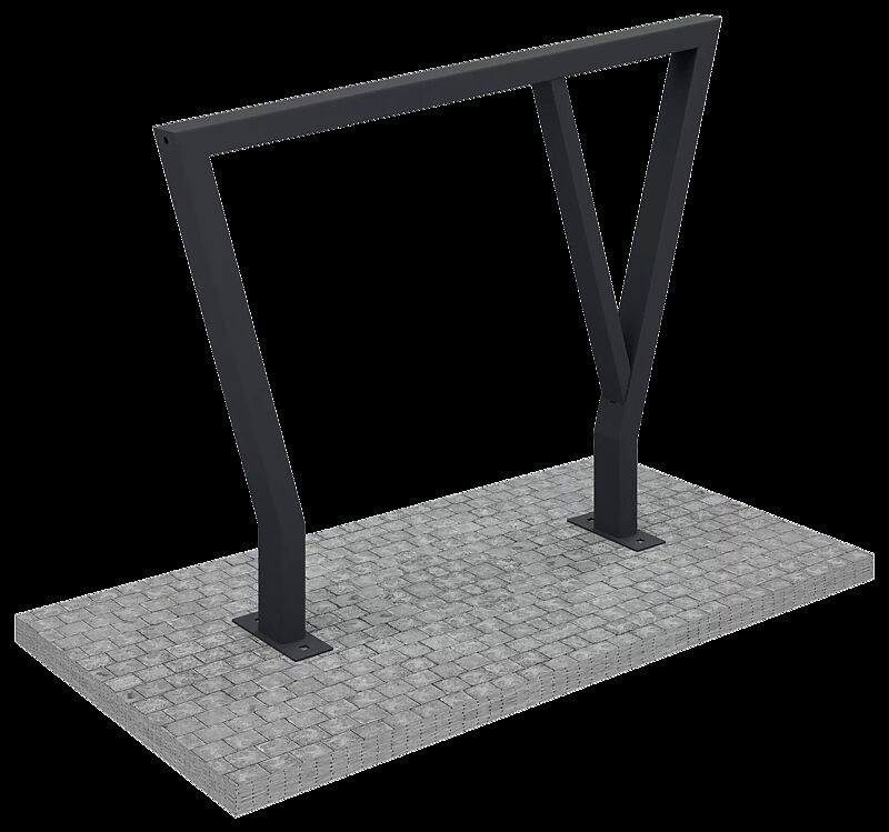 Anlehnbügel TAURI zum Aufdübeln +/- 0 mm, in RAL 7016 anthrazitgrau