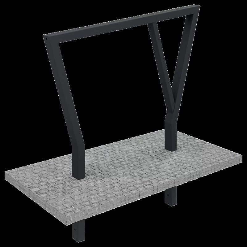 Anlehnbügel TAURI zum Einbetonieren, in RAL 7016 anthrazitgrau