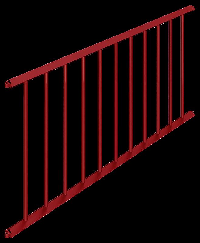 Gittergeländer MANOM, Breite 1500 mm, in rot