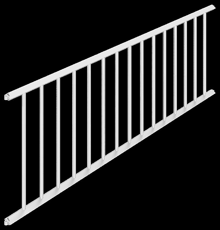 Gittergeländer MANOM, Breite 2000 mm, in weiß