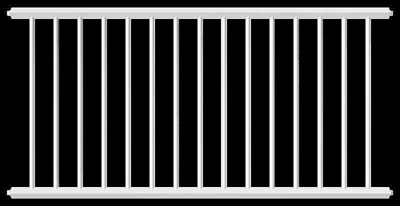 Gittergeländer MANOM, Breite 2000 mm, in weiß