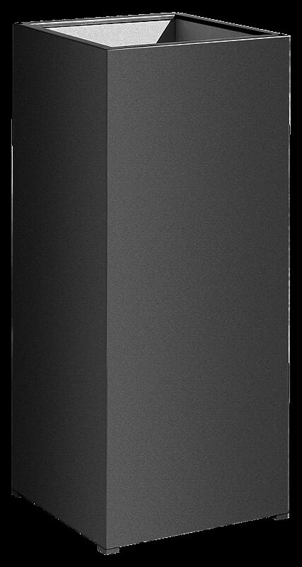 Pflanzbehälter MALOUT NEW, quadratisch, 35 Liter, Höhe 900 mm, Stahlteile in RAL 7016 anthrazitgrau