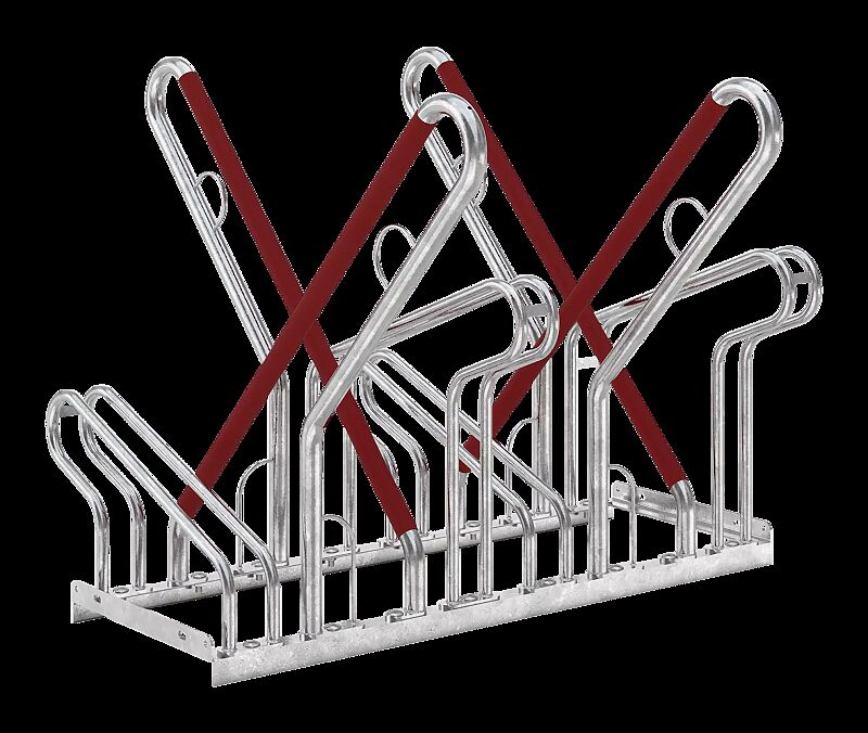 Fahrradständer DENVER, doppelseitig, 4 Stellplätze