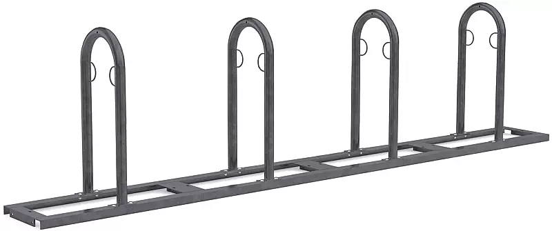 Reihenanlehnbügel ARVADA, 4 Anlehnbügel, in RAL 7016 anthrazitgrau