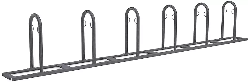 Reihenanlehnbügel ARVADA, 6 Anlehnbügel, in RAL 7016 anthrazitgrau
