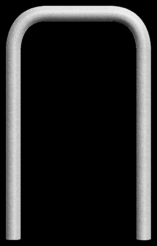 Rammschutzbügel KITEE ohne Unterfahrschutz, zum Einbetonieren, H x B 1200 mm x 750 mm, feuerverzinkt