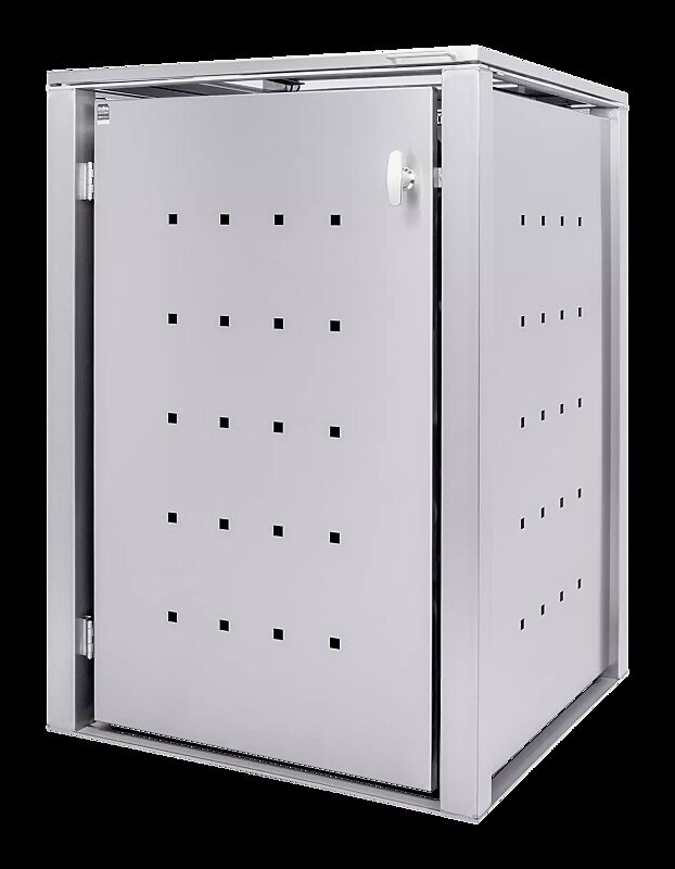 Müllbehälter-Einzelschrank CHEYENNE, Edelstahl gebürstet