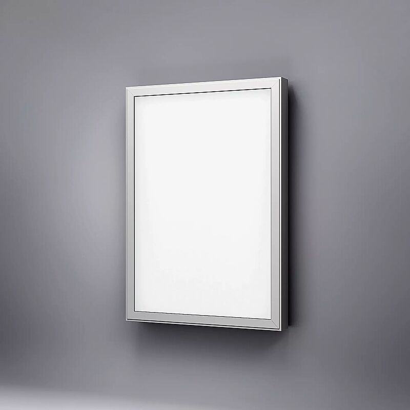 Werbevitrine CITY-LIGHT zur Wandbefestigung, einseitig, in Alu silber