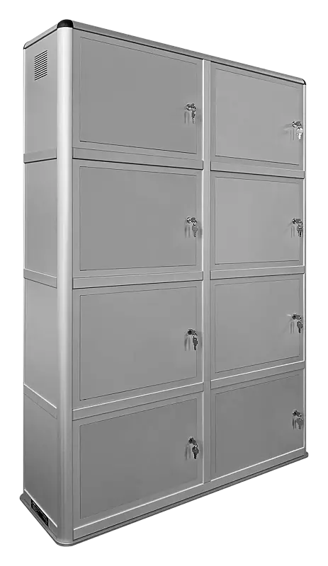 E-Bike-Ladestellenschrank AMARO, 6 große Ladefächer, Schlüsselschließung