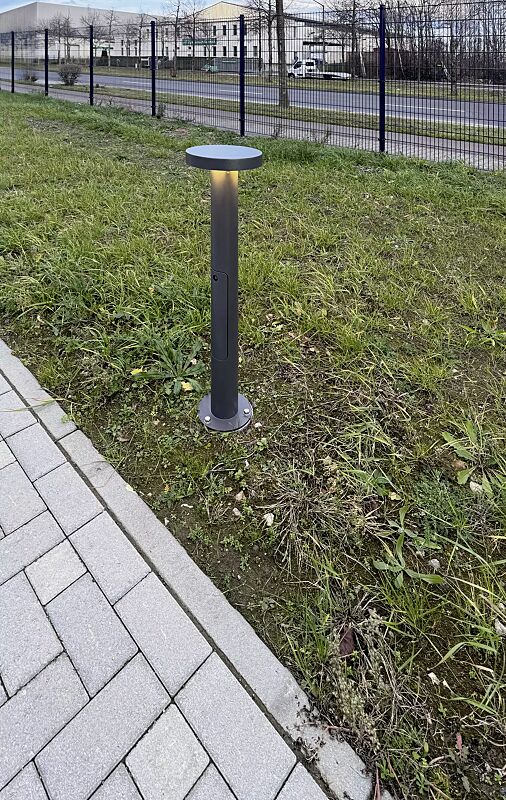 Pollerleuchte YERRES, Höhe 900 mm, pulverbeschichtet in RAL 7016 anthrazitgrau