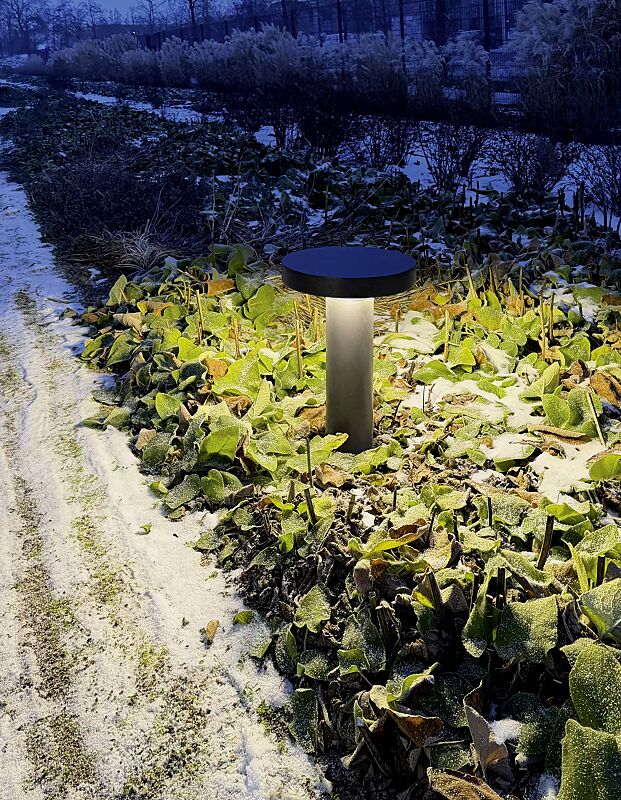 Pollerleuchte YERRES, Höhe 350 mm, pulverbeschichtet in RAL 7016 anthrazitgrau