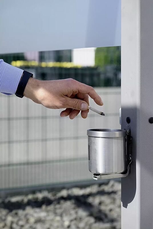 Wandascher GLASGOW, 0,6 Liter, aus Edelstahl