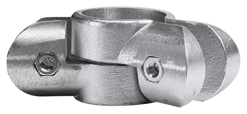 Detail: Befestigungsschellen für optimale Winkeleinstellung