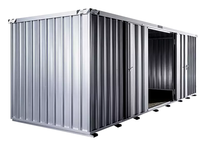 Materialcontainer BOSVILLE, Modell 6, Doppelflügeltür an Längsseite