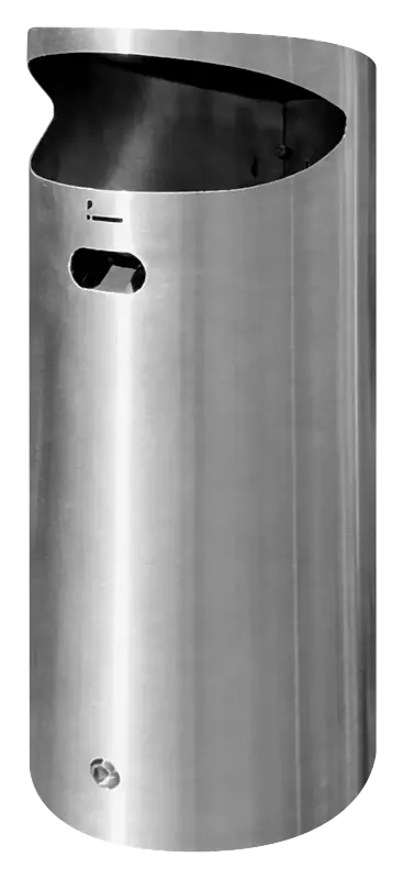 Abfallbehälter FOSTON mit Ascher, zur Wandbefestigung, aus Edelstahl