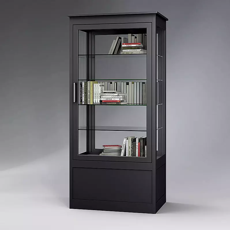 Öffentlicher Bücherschrank EMBRUN, Breite 900 mm, mit einteiliger Drehflügeltür, vorn und hinten öffnend, in RAL 7016 anthrazitgrau