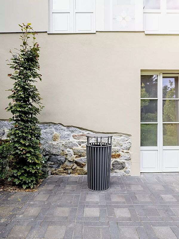 Abfallbehälter ANZIO in eisenglimmergrau