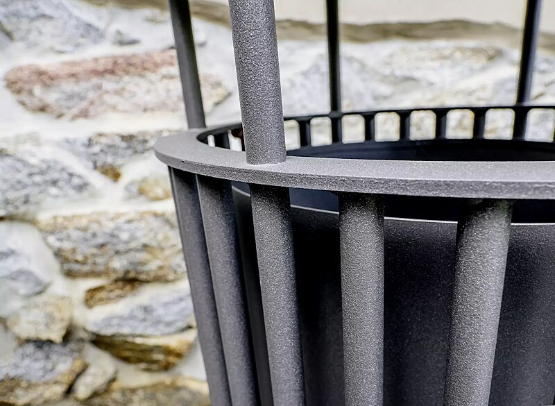 Abfallbehälter ANZIO in eisenglimmergrau