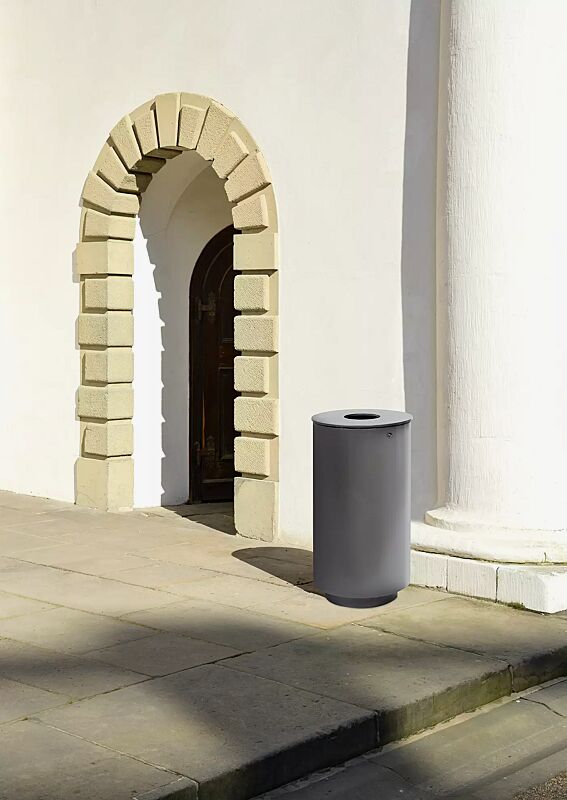 abfallbehaelter-belper__shoKAT0064493 Abfallbehälter BELPER ohne Ascher, zum Aufdübeln, in DB 703 eisenglimmer