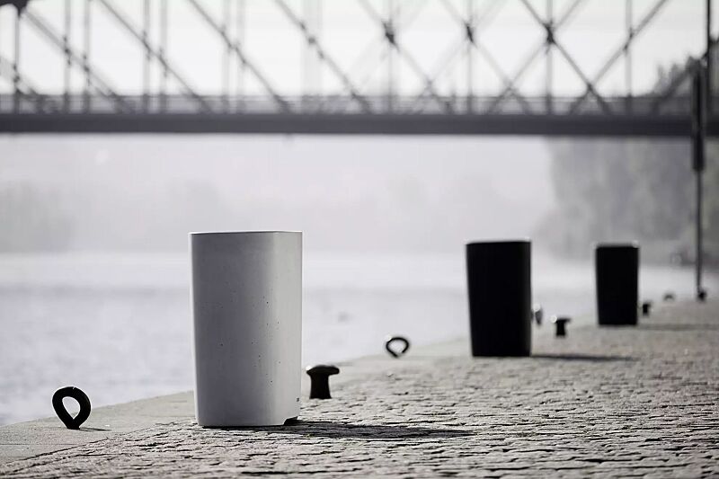 Abfallbehälter BETTER in hell- und dunkelgrau