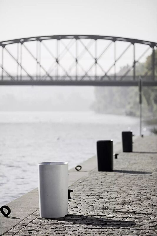 Abfallbehälter BETTER in hell- und dunkelgrau