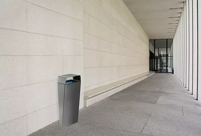 Abfallbehälter CASILDA, in DB 703 eisenglimmer