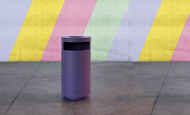 abfallbehaelter-cima__shoKAT0060408 Abfallbehälter CIMA mit Ascher, in RAL 4005 blaulila