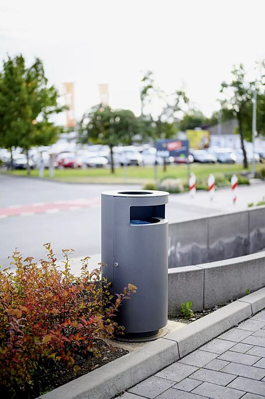 abfallbehaelter-cima__shoKAT0071465 Abfallbehälter CIMA mit Ascher, in DB 703 eisenglimmer