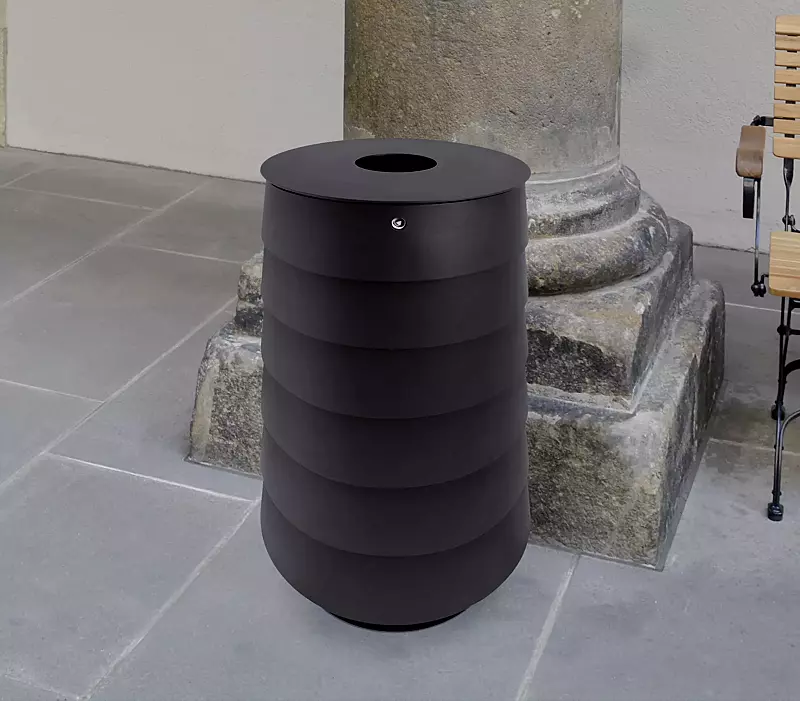 abfallbehaelter-colden__shoKAT0076374 Abfallbehälter COLDEN ohne Ascher, in RAL 7016 anthrazitgrau