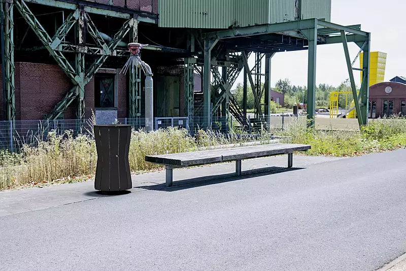 Abfallbehälter CONWY, 80 Liter, in RAL 7016 anthrazitgrau