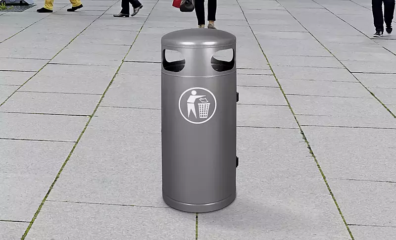 Abfallbehälter ESTEVAN in DB 703 eisenglimmer